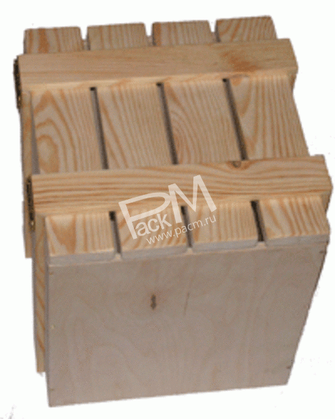 Ящик подарочный фанерный с реечной крышкой