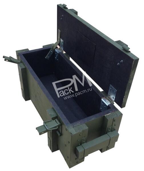 Ящик фанерный с деревянной крышкой крашенный