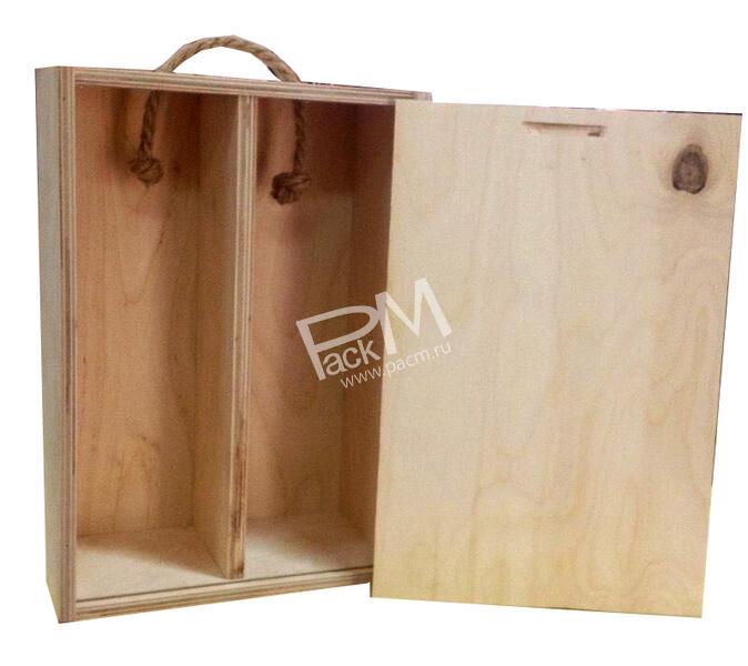 Пенал фанерный под две бутылки вина