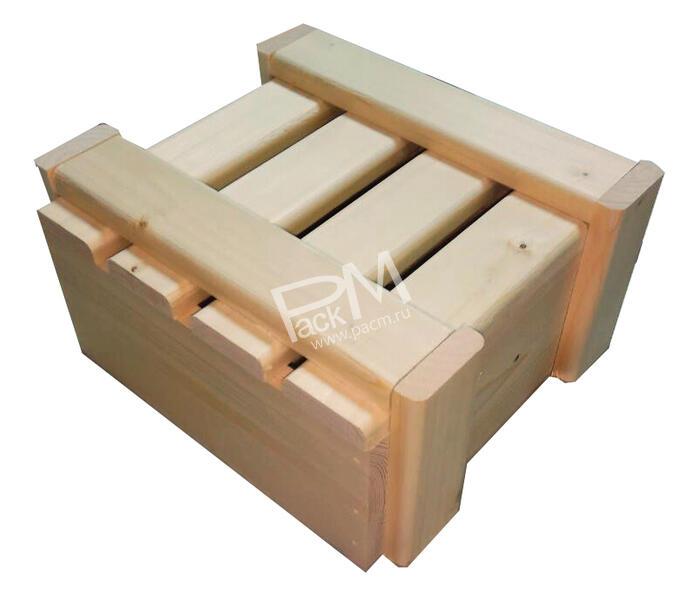 Ящик деревянный с реечной крышкой арт. 0375